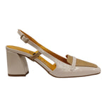 Scarpeborseonline Chanelle Beige in Vernice e Tessuto t.7 da Donna