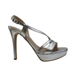 Victoria Chris Sandalo Argento Laminato con Plateau t.12 da Donna