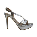 Victoria Chris Sandalo Argento Laminato con Plateau t.12 da Donna