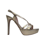 Victoria Chris Sandalo Platino Laminato con Plateau t.12 da Donna