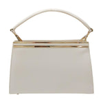 Della Fonte Pochette a Mano Rigida Bianca da Donna