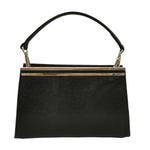 Della Fonte Pochette a Mano Rigida Nera Stampa Effetto Cocco da Donna