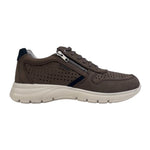 Valleverde Sneakers Tortora in Nabuck Traforata con Lacci e Cerniera da Uomo