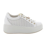 Igi&Co Sneakers Platform Bianca Traforata con Charm da Donna