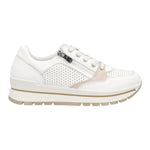Igi&Co Sneakers Bianca Traforata con Lacci e Cerniera Laterale da Donna