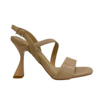 Ferrè Sandalo Donna in Ecopelle Beige con Tacco a Rocchetto di 10cm