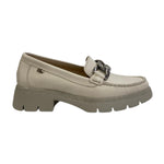 Valleverde Mocassino Beige con Accessorio Catena Argento da Donna