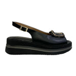 Valleverde Sandalo Nero con Accessorio da Donna