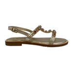 Valleverde Sandalo Basso Oro con Pietre Gioiello da Donna