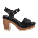 Refresh Sandalo Nero con Trama Traforata t.9 da Donna