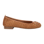 Carmela Ballerina Camel in Pelle e Raffia da Donna