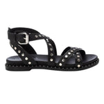 Carmela Sandalo Donna Basso Nero con Borchie