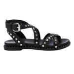 Carmela Sandalo Donna Basso Nero con Borchie