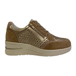 Susimoda Sneakers Camel Traforata in Pelle e Camoscio da Donna