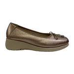 Susimoda Ballerina Rame in Pelle Laminata con Zeppa da Donna