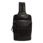 4US Borsello/Zaino Piccolo Nero in Pelle da Uomo