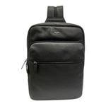 4US Zaino Nero in Pelle Porta Pc da Uomo