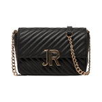 John Richmond Tracolla Nero Oro Effetto Trapuntato da Donna