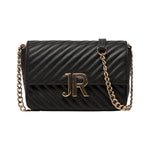 John Richmond Tracolla Nero Oro Effetto Trapuntato da Donna