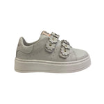 Balducci Sneakers Bianca con Strappo a Fiori da Bambina