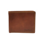 Gianni Conti Portafoglio Uomo in Pelle Cuoio con Cuciture All Over