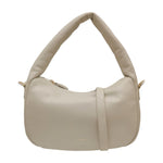 Gianni Conti Borsa a Spalla Donna in Pelle Crema con Tracolla e Manico Morbido