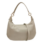 Gianni Conti Mezza Luna Donna in Pelle Crema con Tracolla