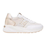 Nero Giardini Sneakers Bianca Oro con Borchiette da Donna