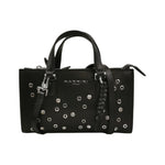 Nannini Firenze Borsa a Mano Flora Donna in Pelle Nera con Tracolla