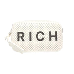 John Richmond Camera Bag Bianco Nero Traforata da Donna