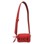 John Richmond Camera Bag Rosso Nero Traforata da Donna