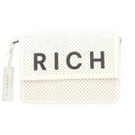 John Richmond Tracolla Bianco Nero Traforata da Donna