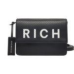 John Richmond Tracolla Nero Bianco Traforata da Donna