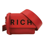 John Richmond Tracolla Rosso Nero Traforata da Donna