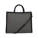 John Richmond Borsa a Mano Nera Bianca Logata con Tracolla da Donna
