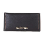 Mario Valentino Portafoglio Grande Donna in Pelle Sintetica Nero con Cuciture a Contrasto e Chiusura con Bottone