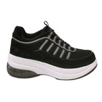 Fornarina Up Sneakers Platform Donna in Camoscio e Tessuto Nera