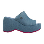 Fornarina Compass Scalzato Denim Platform da Donna