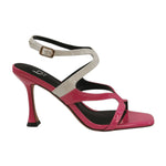 By Byblos Sandalo Donna in Vernice Fucsia Bianco in Vernice con Tacco Sottile 100mm