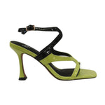 By Byblos Sandalo Donna in Vernice Lime Nero in Vernice con Tacco Sottile 100mm