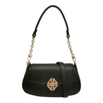 4US Borsa a Spalla Nera con Tracolla da Donna