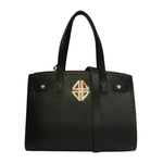 4US Borsa a Mano Nera con Tracolla da Donna