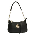 4US Borsa a Spalla Nera con Tracolla da Donna
