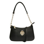 4US Borsa a Spalla Nera con Tracolla da Donna