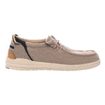 Lumberjack Mocassino Uomo in Tessuto Beige con Lacci Finti e Dettagli Neri