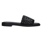 Vueva Ciabattina Bassa Nero Intrecciata da Donna