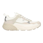Jeep Sneakers Uomo in Camoscio e Ecopelle Bianca con Scritta Logo Laterale
