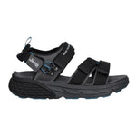 Jeep Sandalo Uomo in Tessuto Nero con Doppio Strappo
