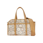 Gattinoni Roma Bauletto Donna con Doppia Zip e Chiusura con Bottone in Stampa Teodosia Nudo e Tracolla in Tessuto Logata