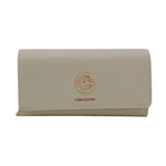 Gattinoni Roma Portafoglio Donna in Ecopelle Ghiaccio con Zip e Chiusura con Bottone